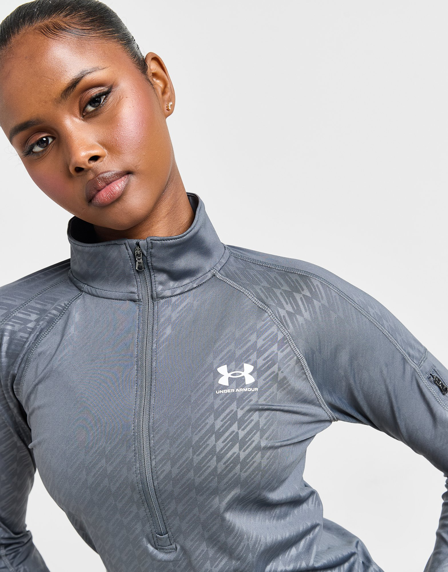 Under Armour Haut Zippé Imprimé Emboss Femme