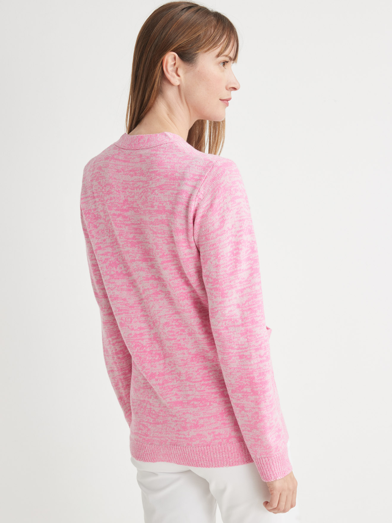 Gilet classique en maille chinée