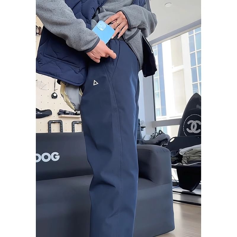 Kimeya - Hoge taille, rechte cargobroek met effen pijpen