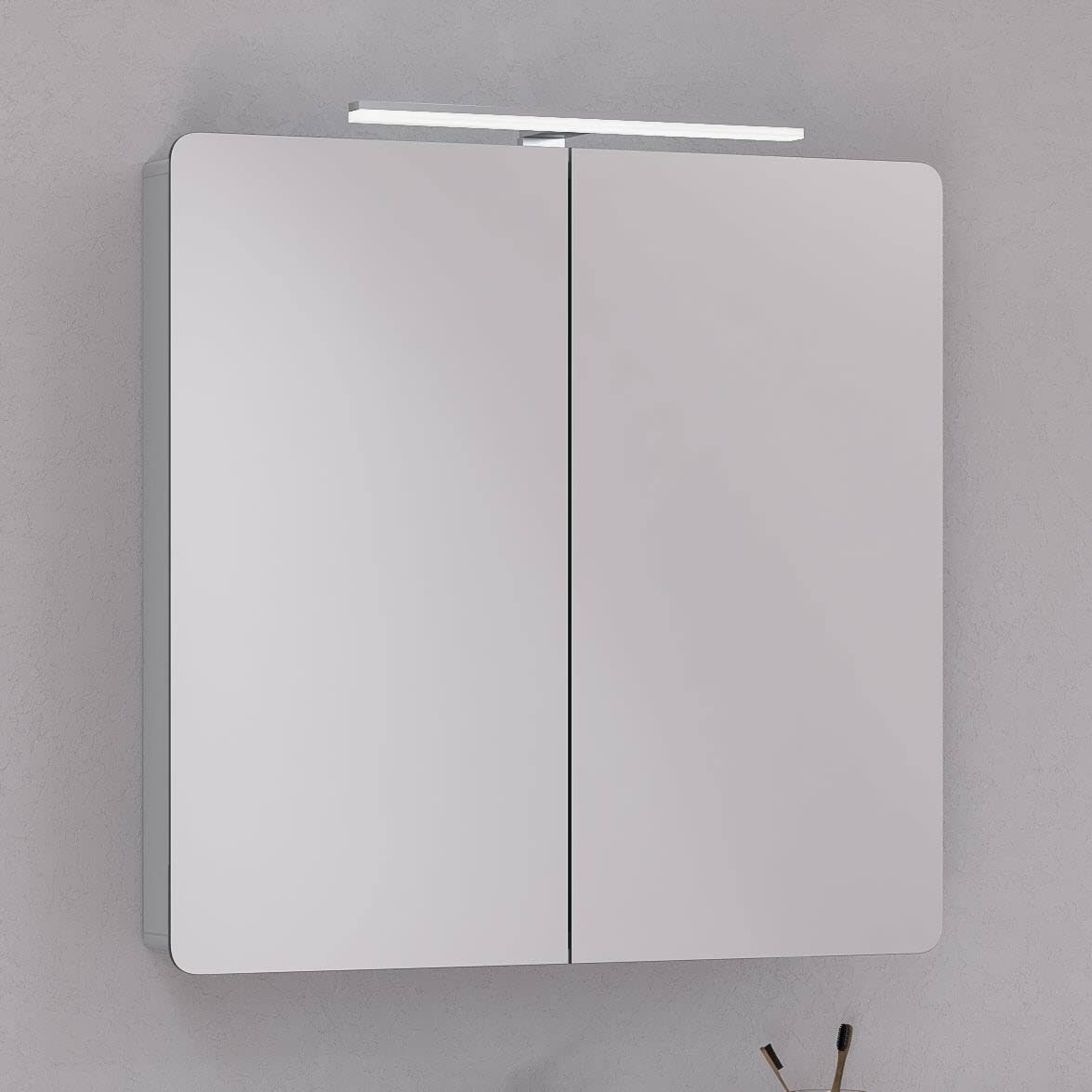 Megabad Profi Collection House 2.0 Spiegelschrank Comfort LED 80 cm mit 2 Türen MBJO126112110-0190
