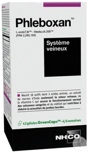 NHCO Phleboxan Système Veineux 42 Gélules