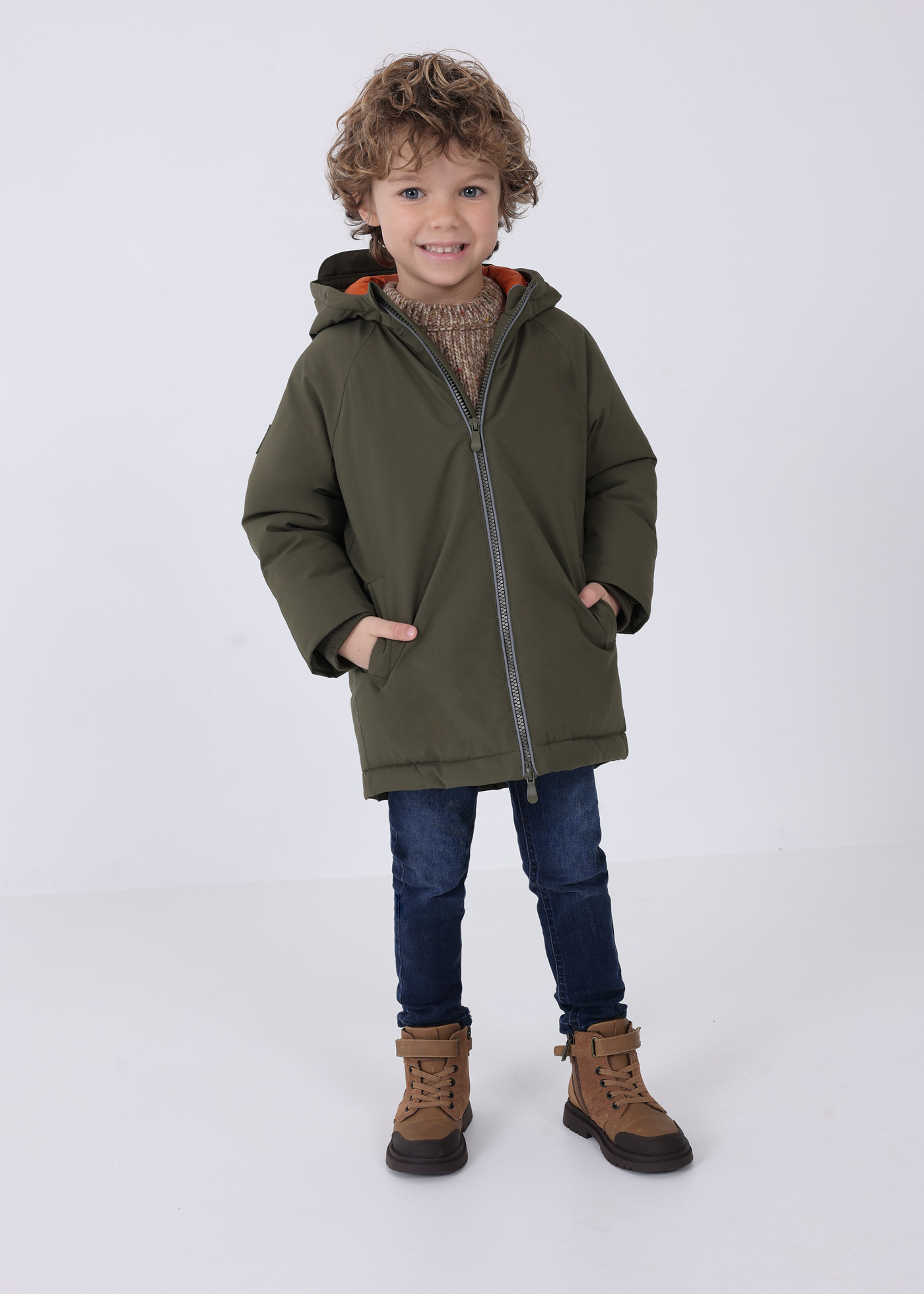 Jaqueta parka infantil para cidade