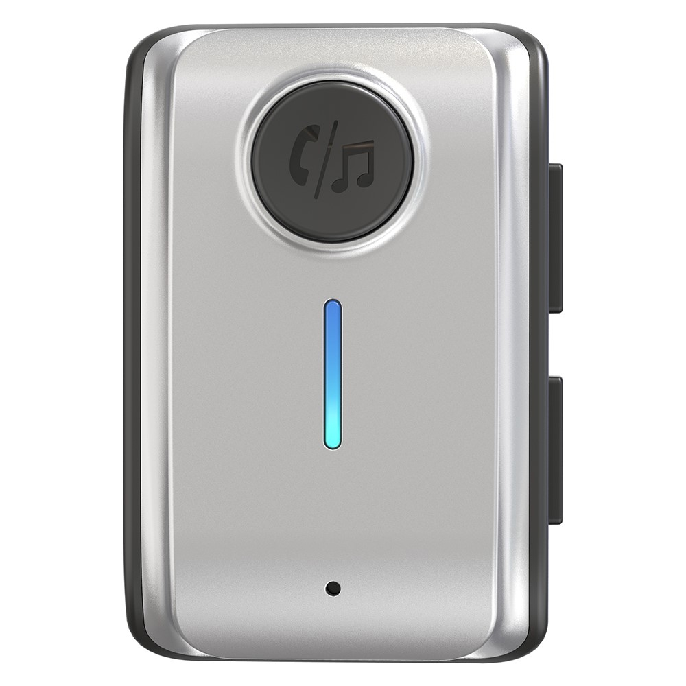KFZ Bluetooth 5.3 Audio Receiver mit Freisprecheinrichtung   3.5mm Klinke Anschluss   SD-Karten-Slot - Grau