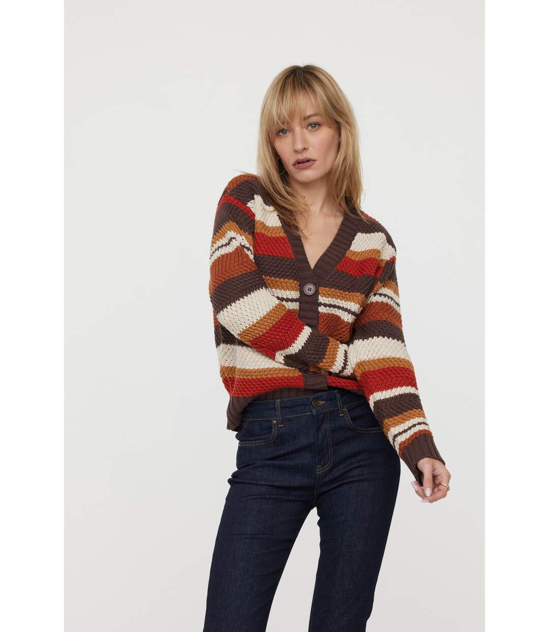 Cardigan manches longues coton regular CUPIDA