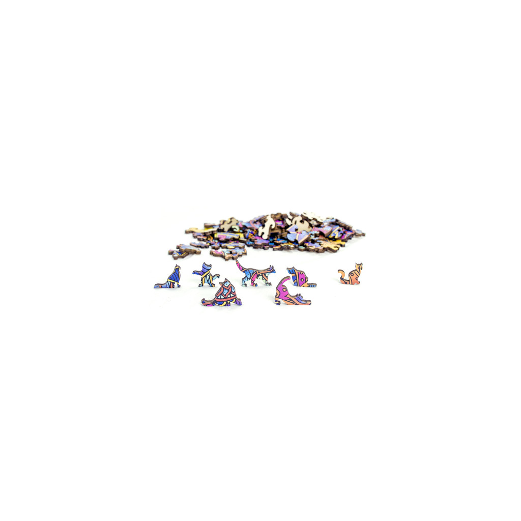 Rainbow Puzzle en bois - Chat - 99 pièces