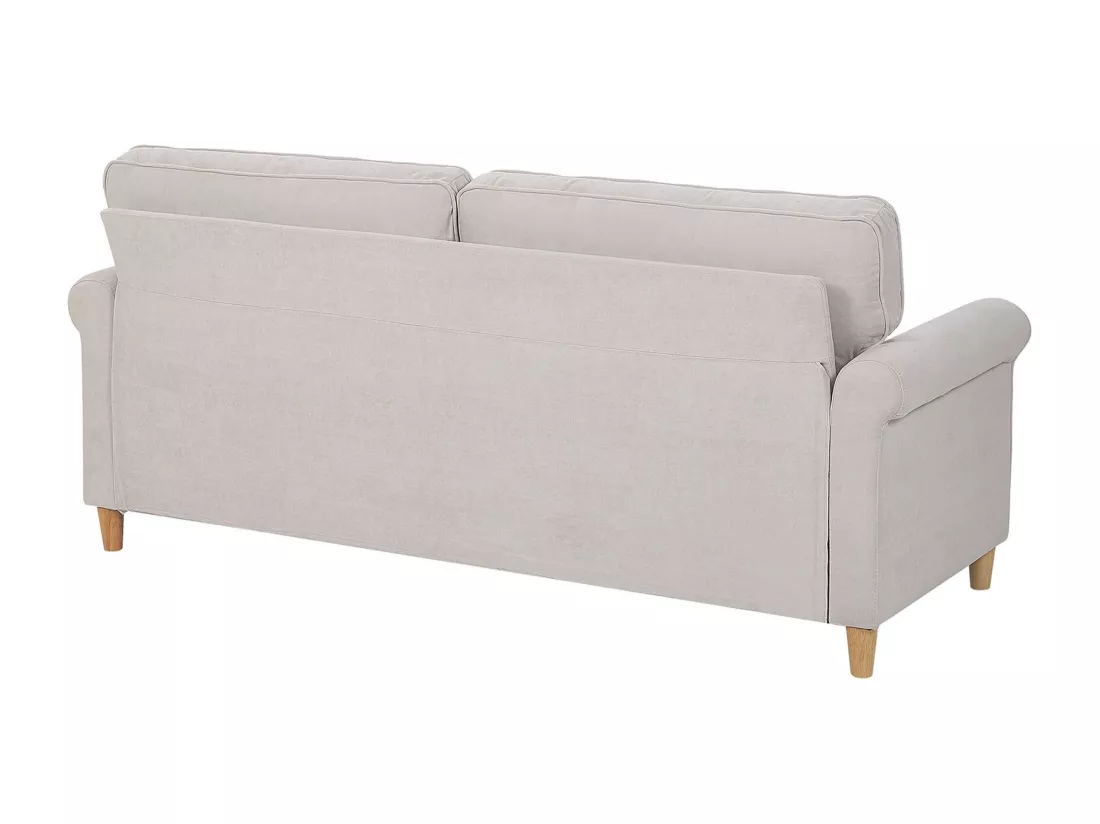 Canapé 3 places en velours beige RONNEBY
