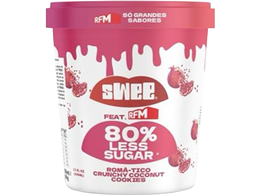 GELADO VEGAN SWEE ROMÃ- TICO CRUNCHY COCONUT COOKIES 450ML