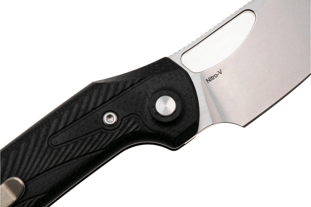 Reate PL-XE Stonewashed Nitro-V, Black Micarta, zakmes