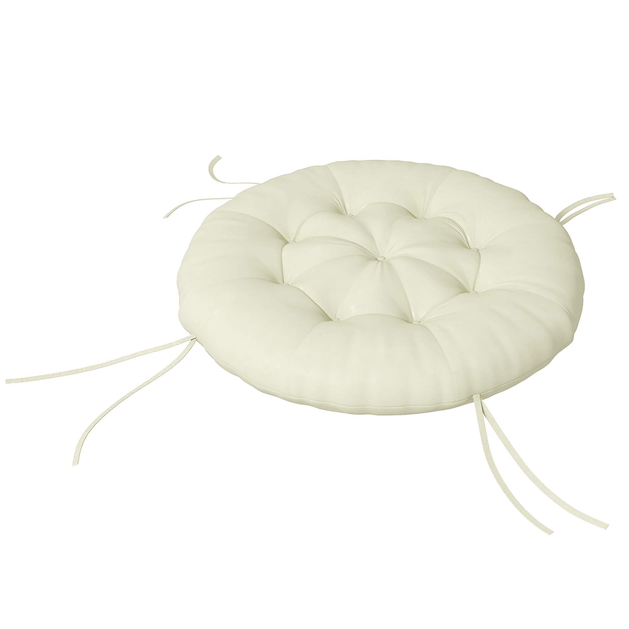 Outsunny Sitzkissen mit 10 cm dicker Polsterung beige Ø80 x 10H cm