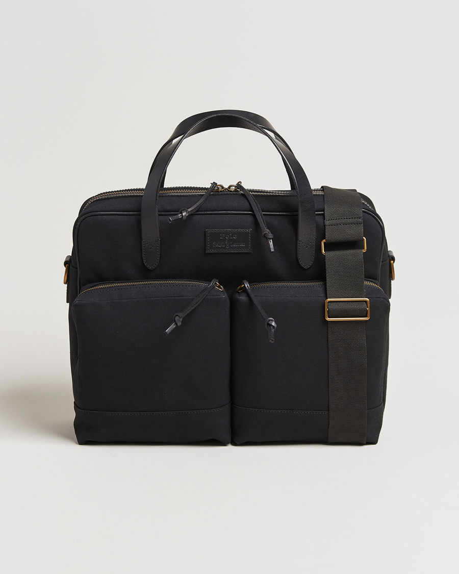 Polo Ralph Lauren Commuter Canvas Messenger Bag Black