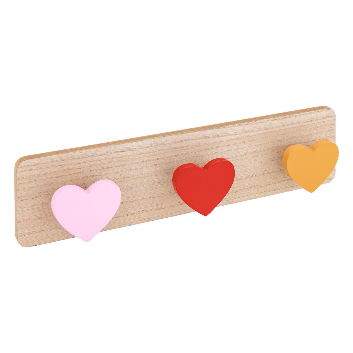 PATERE BOIS 3 CROCHETS AMOUR