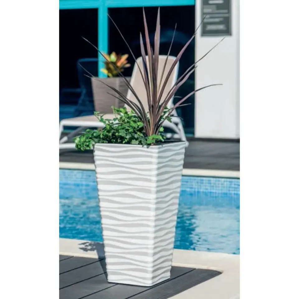Form Plastic Plantenpot - kunststof - wit - D40 x H75 cm