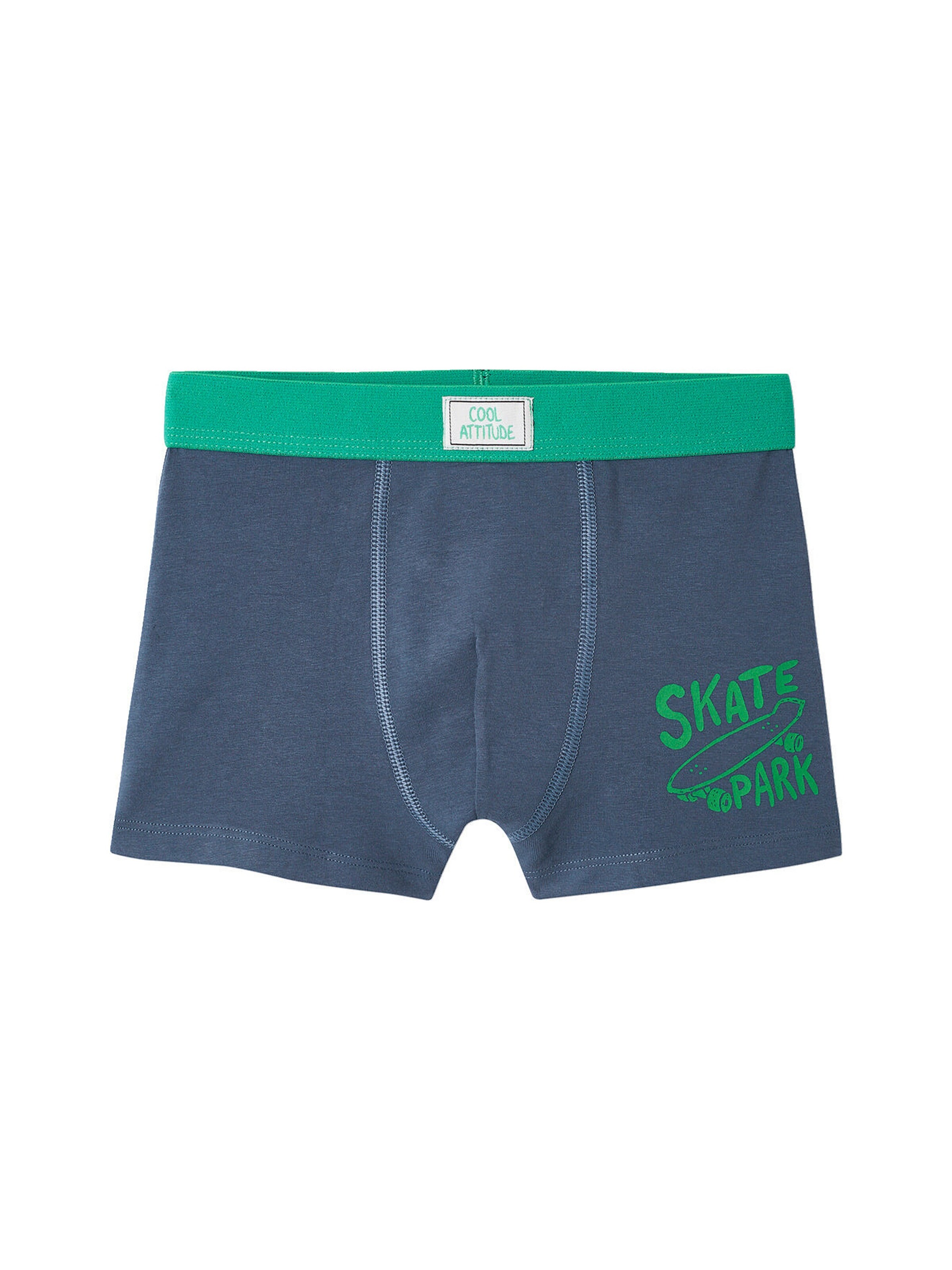 Vertbaudet 5er-Pack Jungen Boxershorts aus Stretch, Skater grün