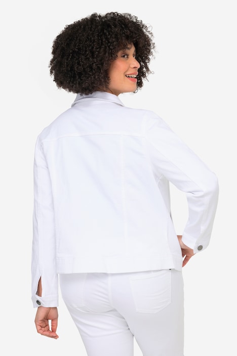 Jeansjacke Frieda, Wascheffekte, Hemdkragen, Langarm