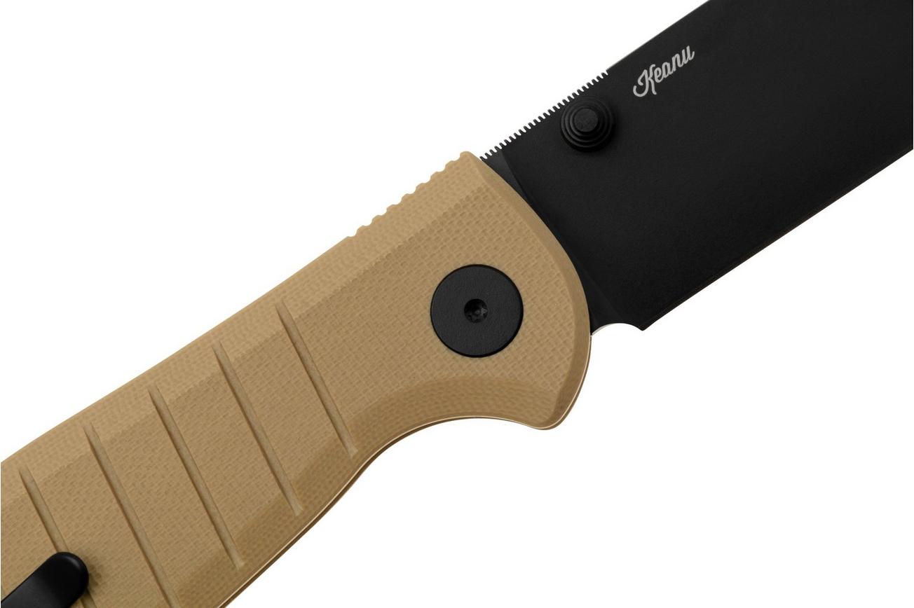 Bestechman Goodboy BMK04E Black PVD Khaki G10, zakmes