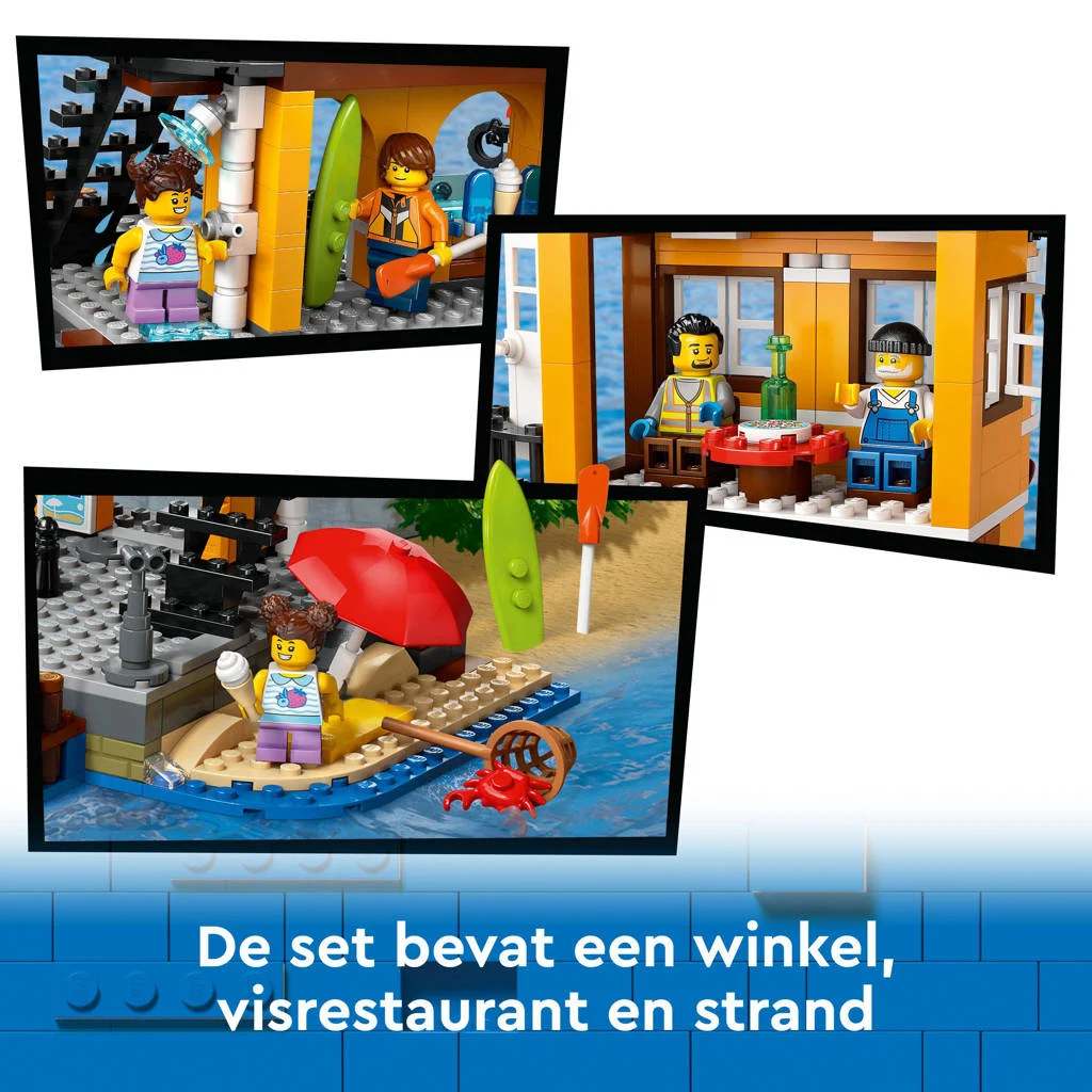 Haven met vrachtschip, Boot Speelgoed voor Kinderen 60422