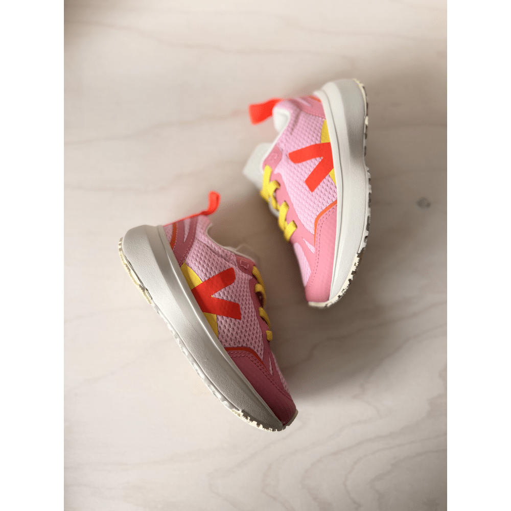 VEJA - Small Canary Light - Guimauve Orange Fluo