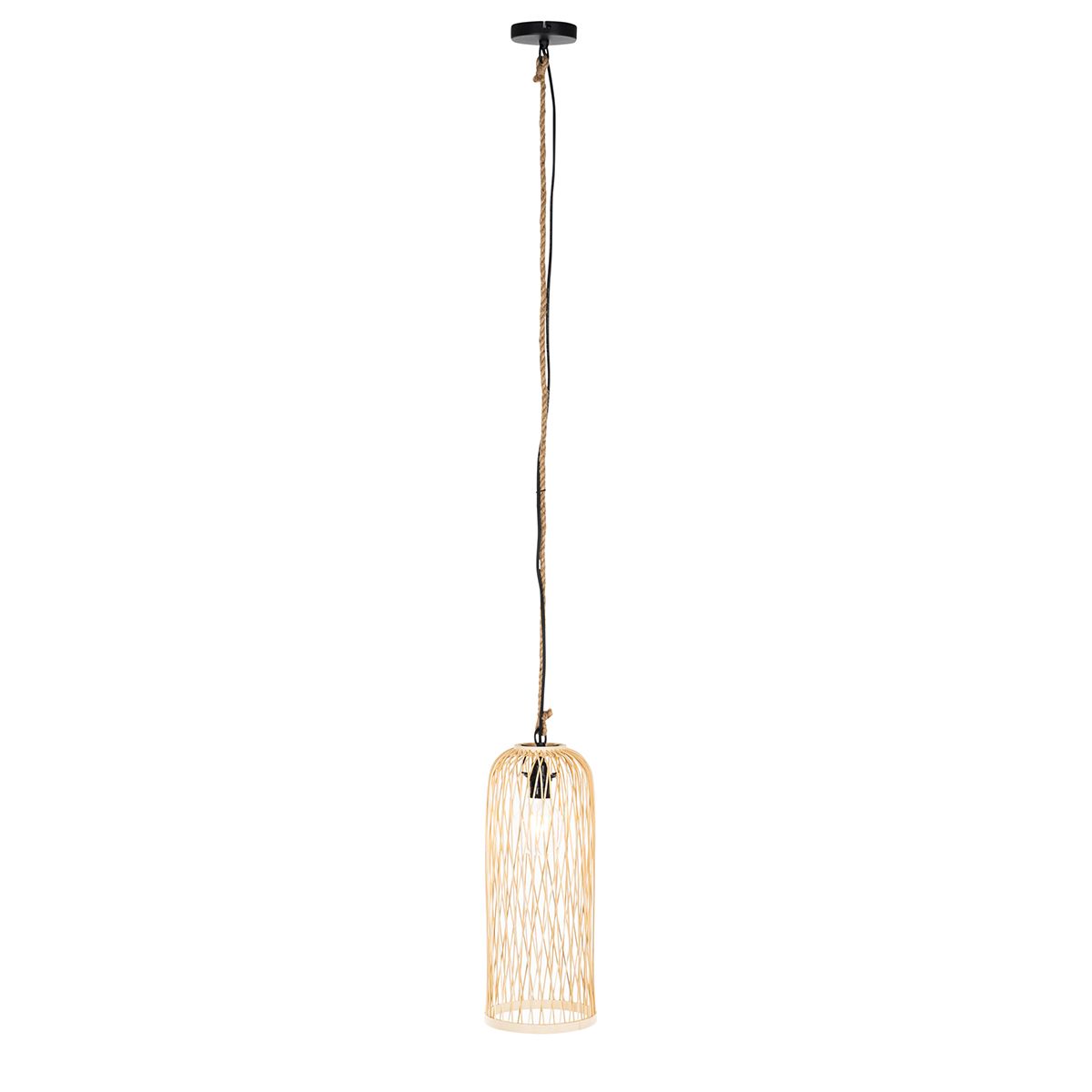 Landelijke buiten hanglamp rotan 25 cm - Calamus
