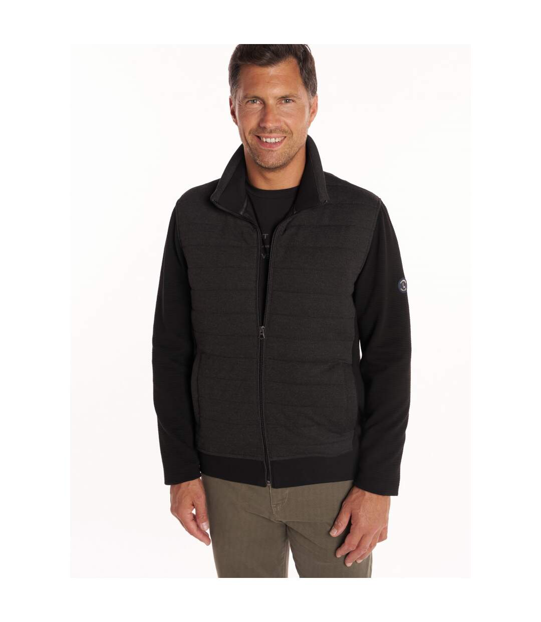 Blouson matelassé bi-matières