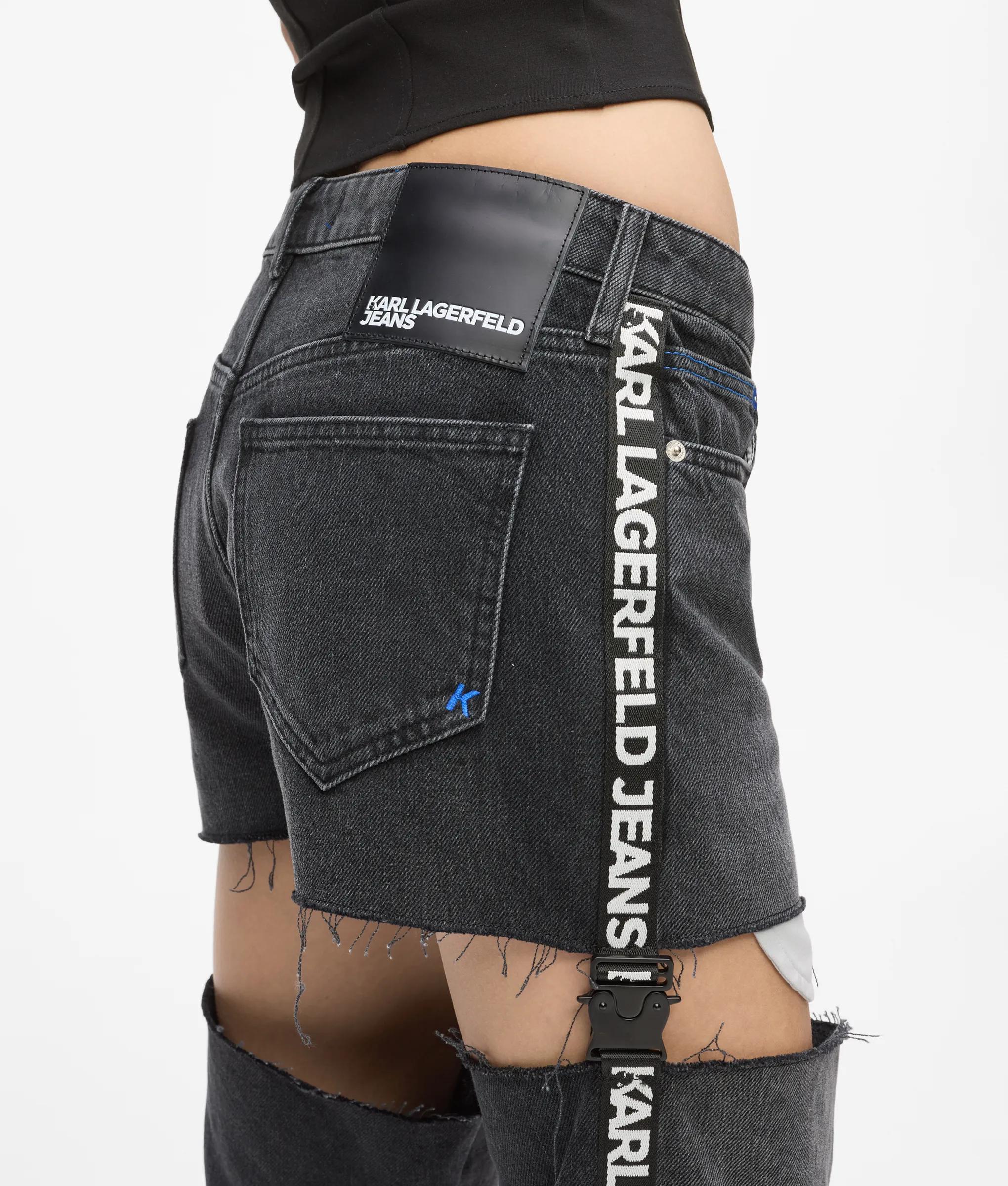 Hoog uitgesneden rechte jeans