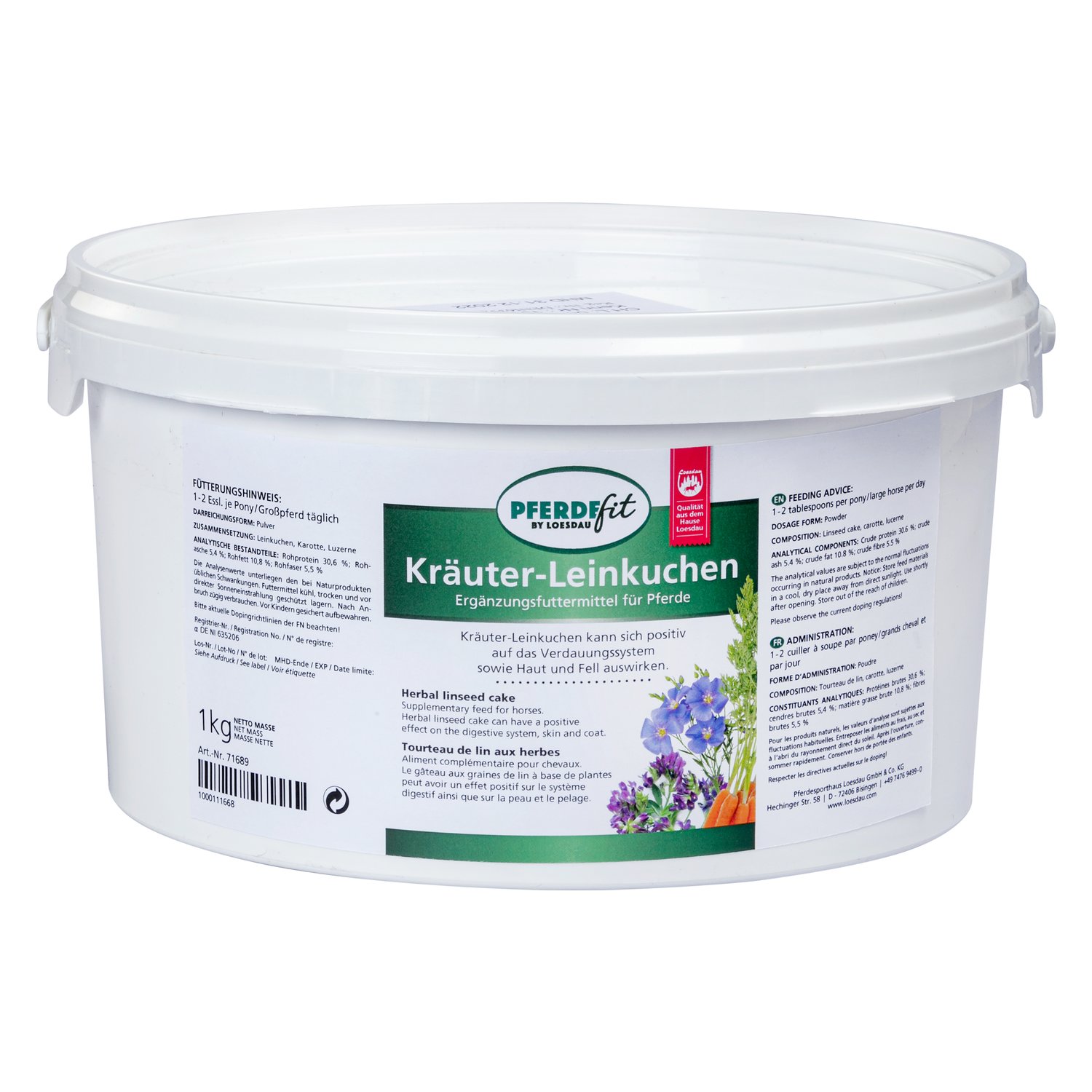PFERDEfit by Loesdau Kräuter-Leinkuchen  - 1 kg