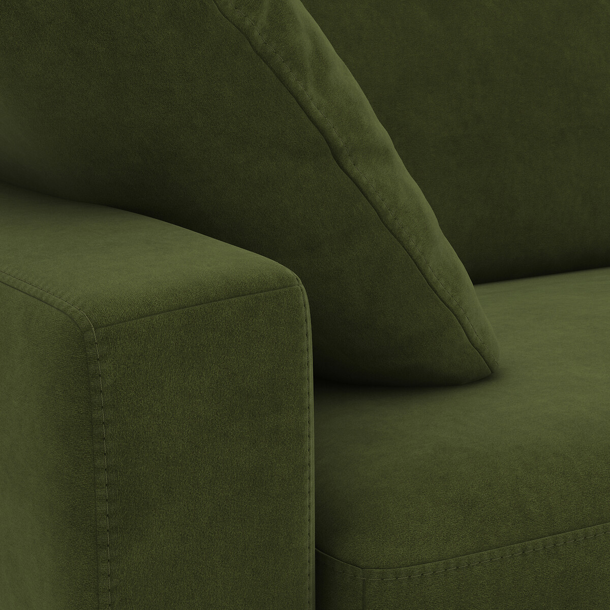 LA REDOUTE INTERIEURS<br>Sofá-cama em veludo, espuma HR premium, Timor