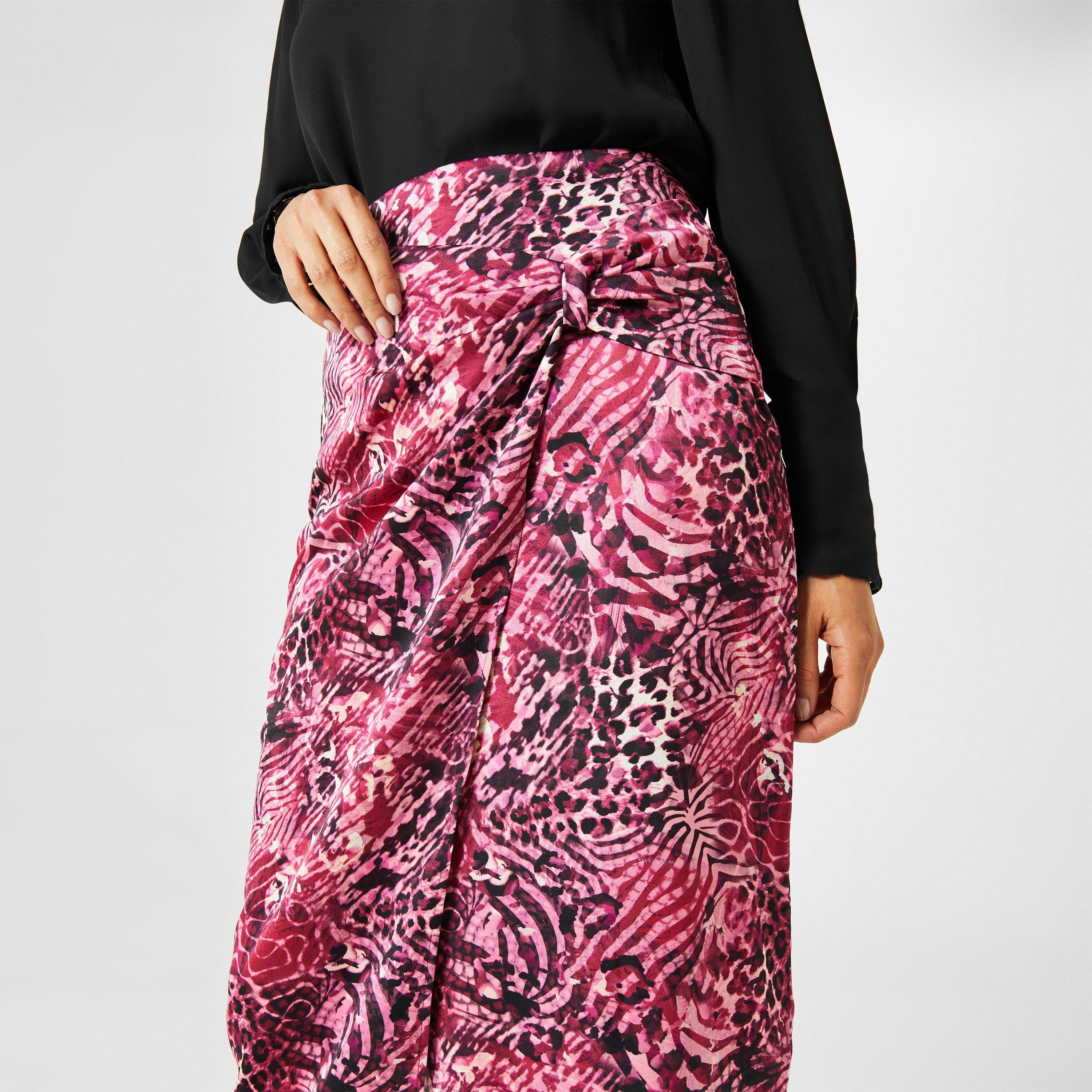 Biba Satin Twist Detail Skirt
