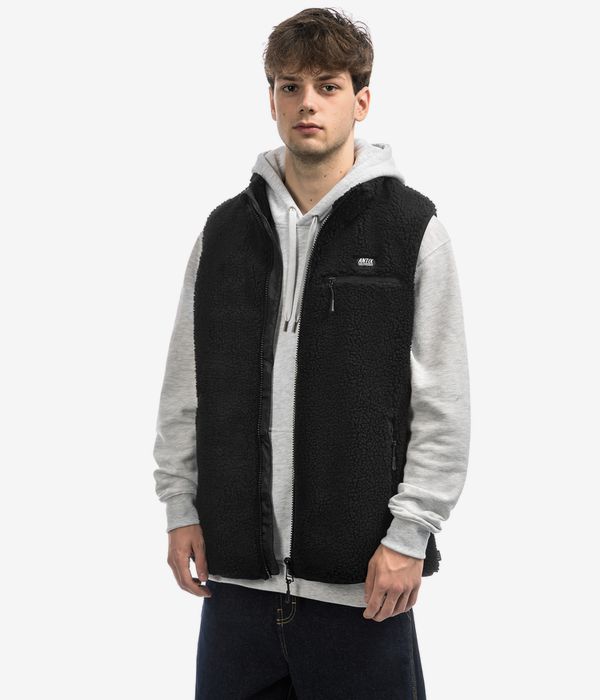 Antix Sherpa Fleece Weste (black)