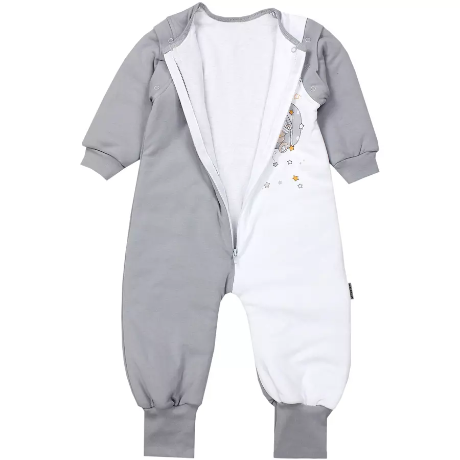 TupTam Baby Schlafsack mit Beinen und Ärmel Winter graugelb
