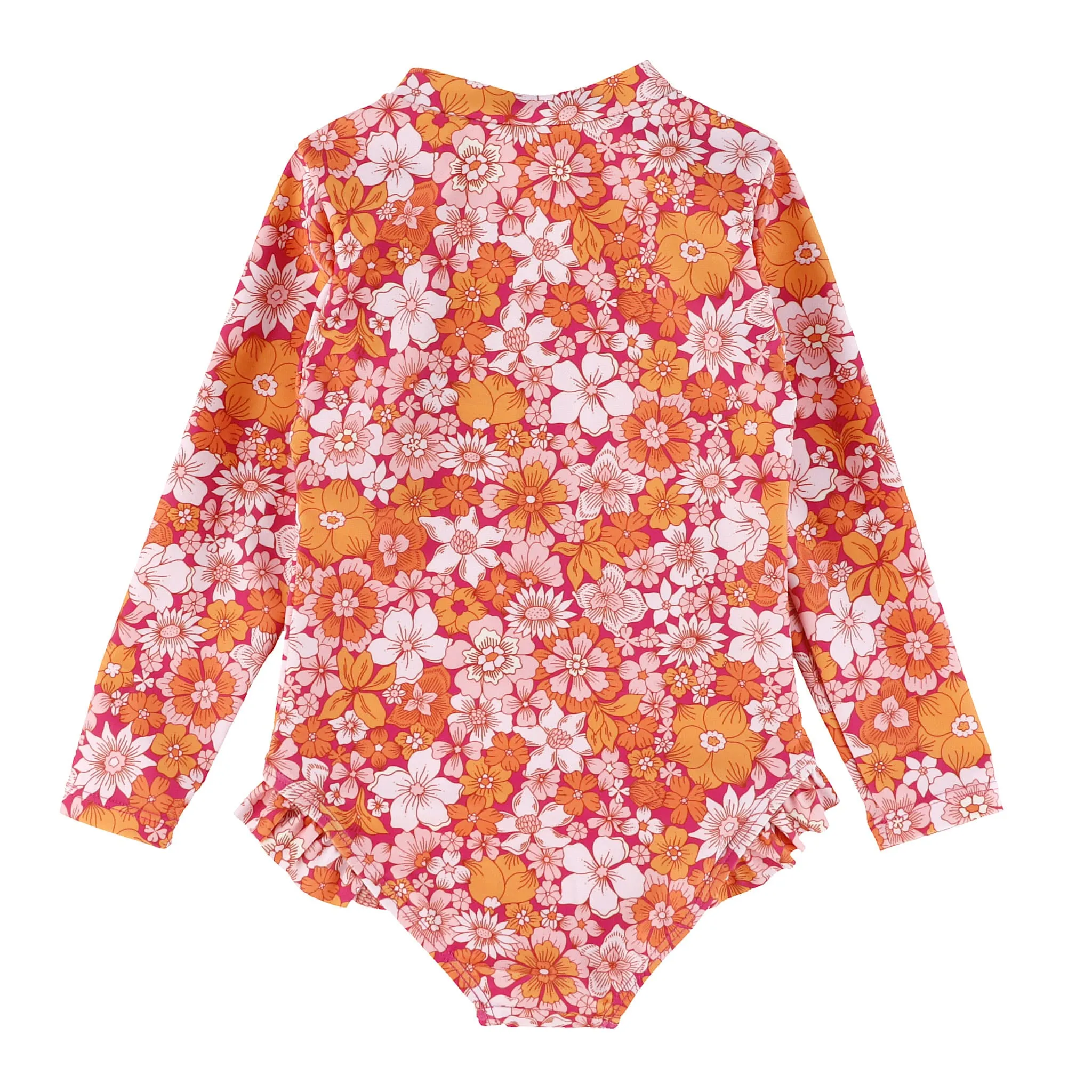 Look Maillot UV Fleurs Retro 3-24mois