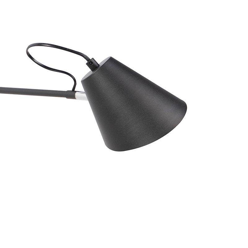 Smart wandlamp zwart 2-lichts verstelbaar incl. Wifi A60 - Lune
