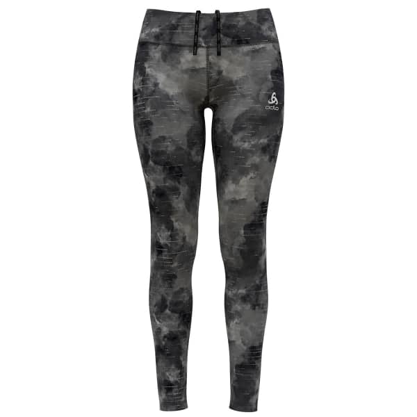 Collant running ODLO TIGHTS ZEROWEIGHT PRINT REFLECTIVE BLACK