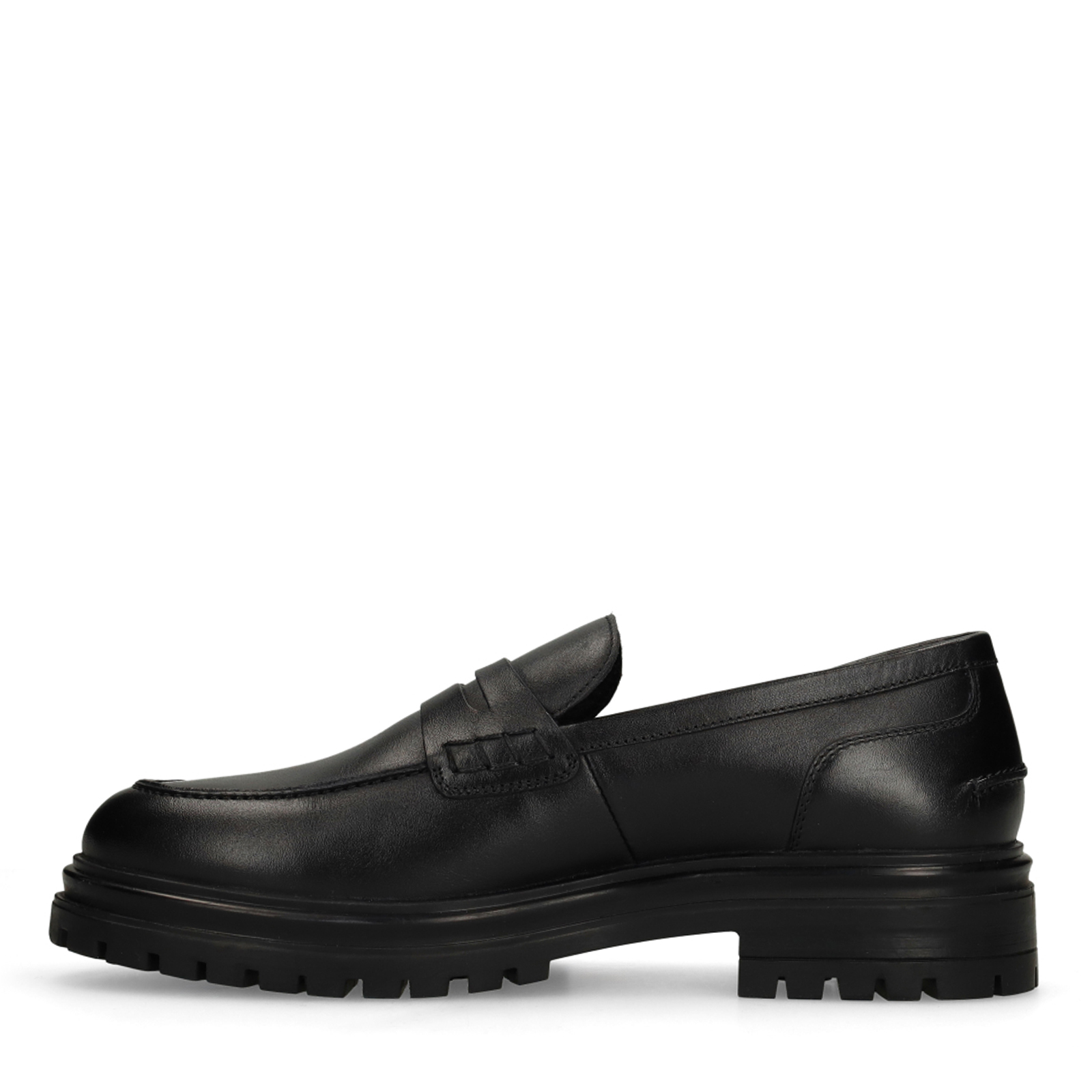 Zwarte leren loafers
