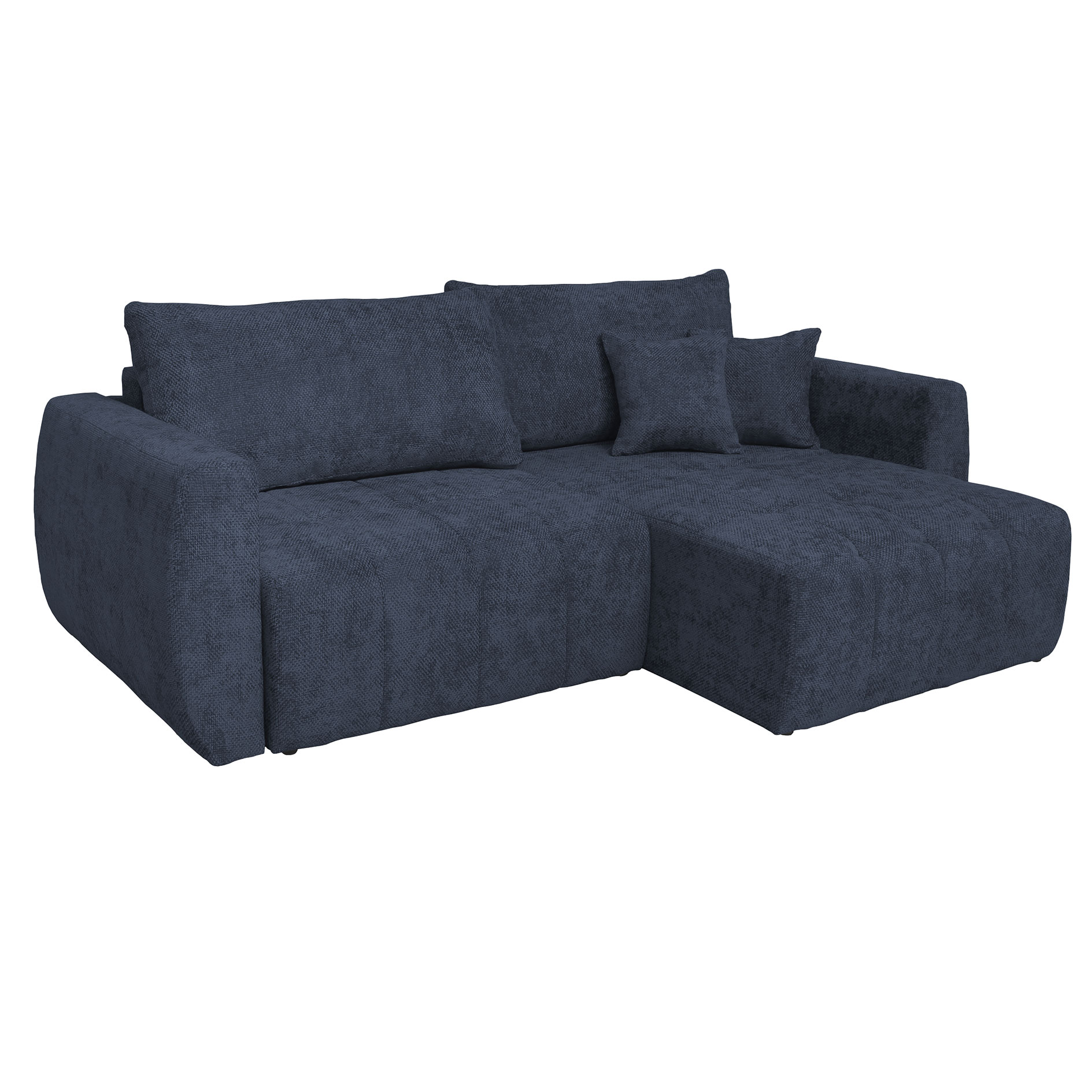 Big Sofa - deepblue - mit Staukasten und Liegefunktion - 245 cm