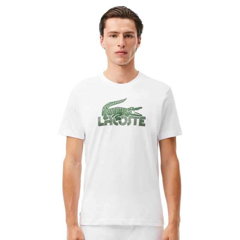 Tee-shirt Lacoste coton blanc Crocodile Ultra Dry