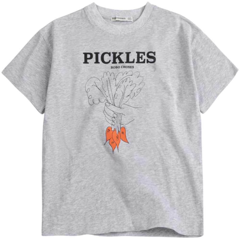 Køb Bobo Choses Heather Grey Bunch Of Vegetables T-Shirt