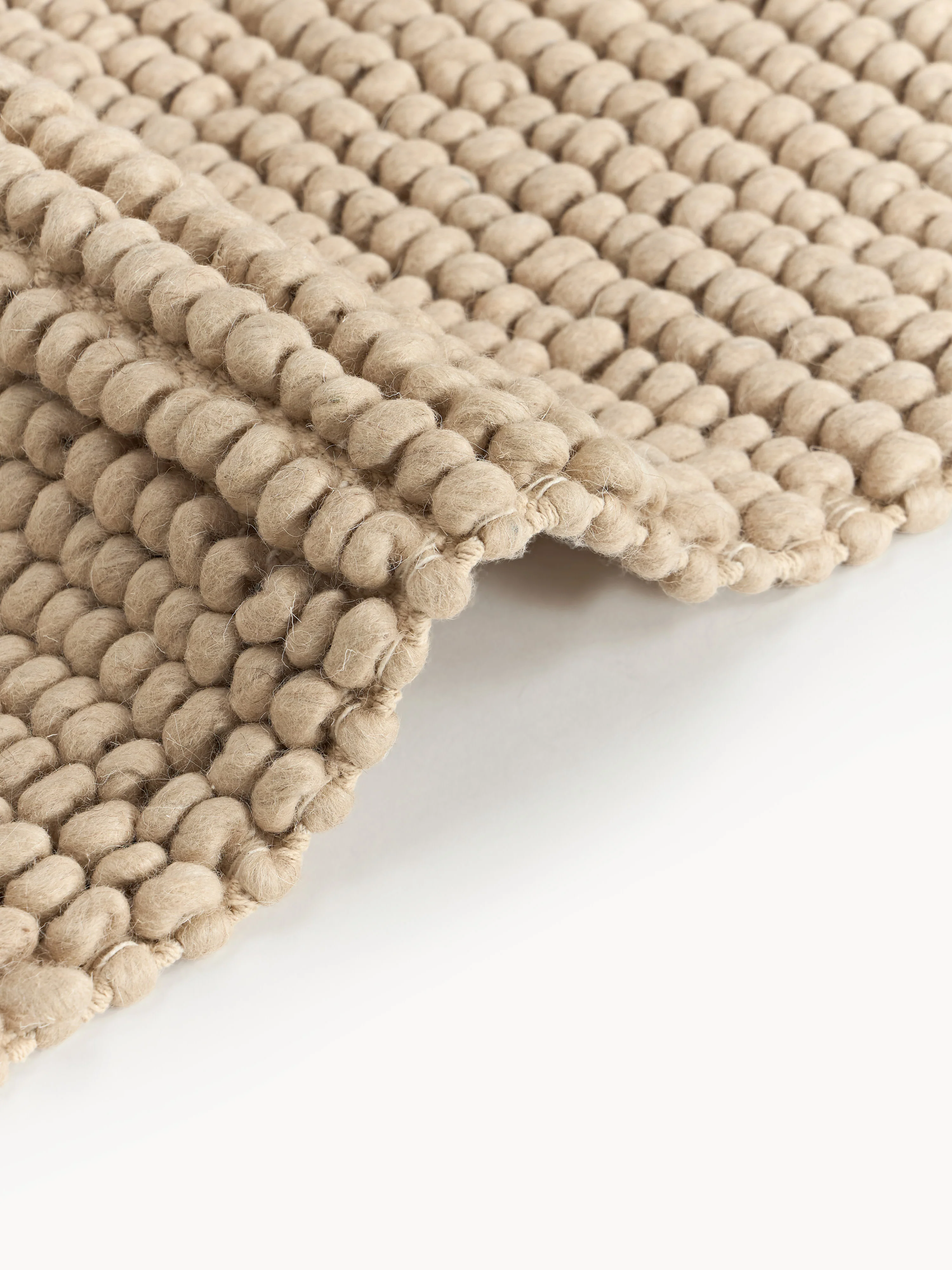 Handgeweven wollen vloerkleed Pebble