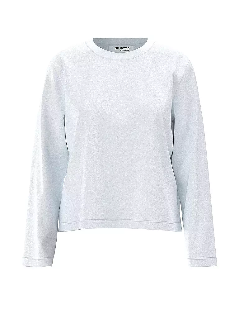 SELECTED FEMME Langarmshirt SLFESSENTIAL weiss