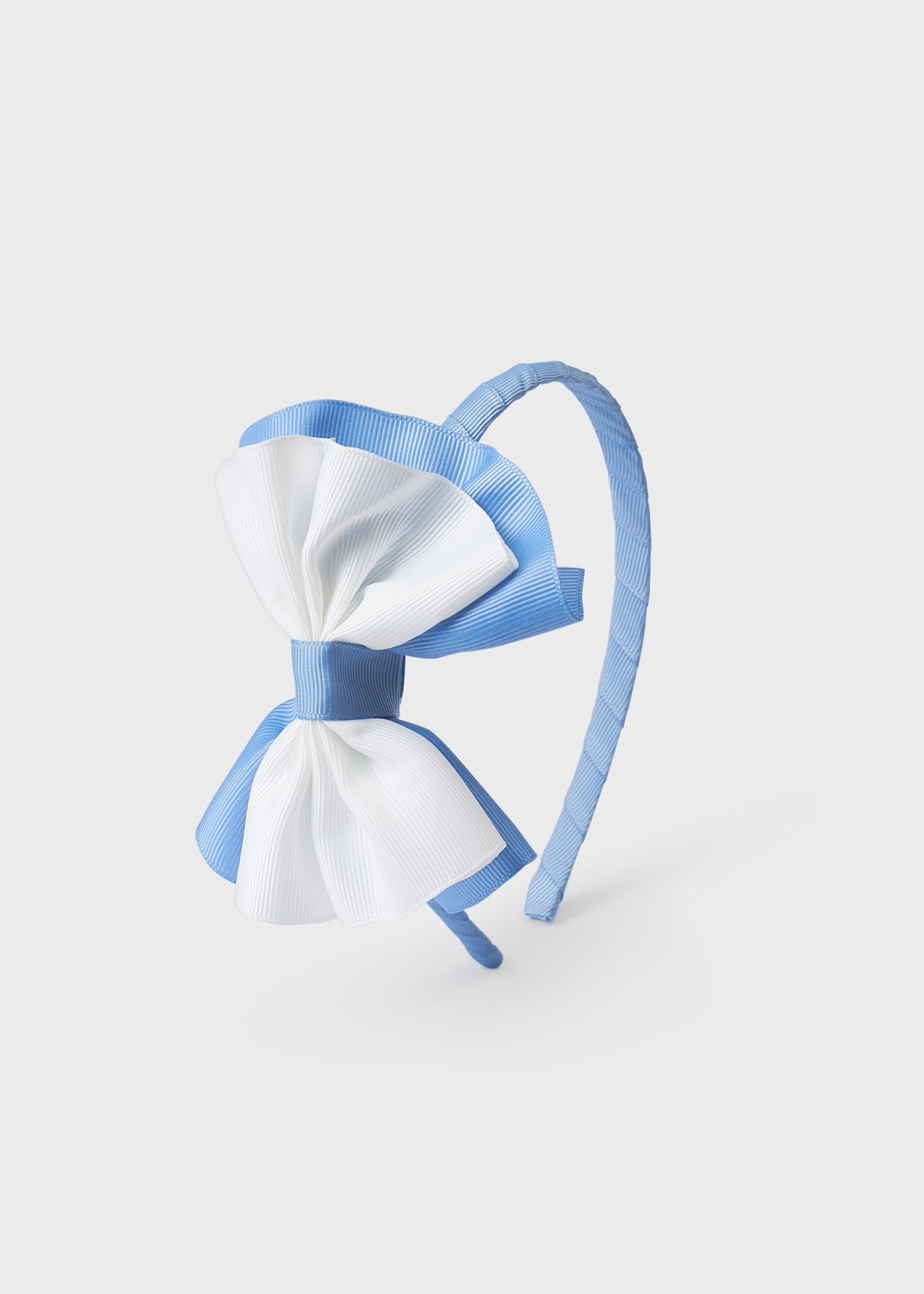 Tiara com laço contrastante para meninas