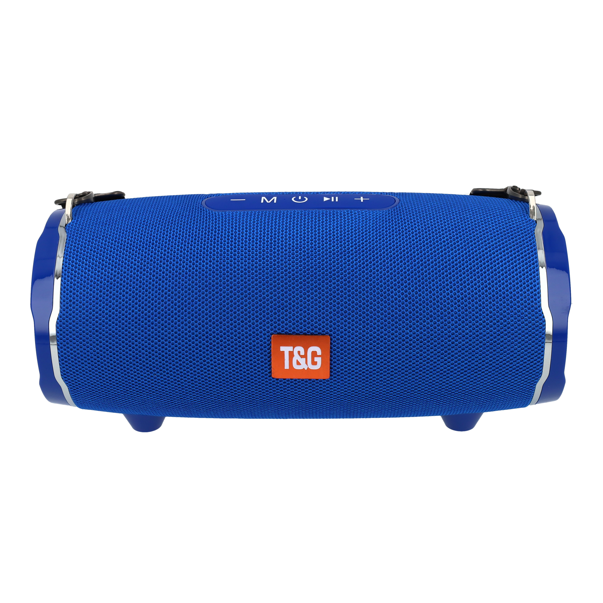 30W Bluetooth Lautsprecher Subwoofer FM Radio Spritzwasserfest (IPX5) Aux In / USB A / Micro SD Kartenslot   Umhängegurt - Blau