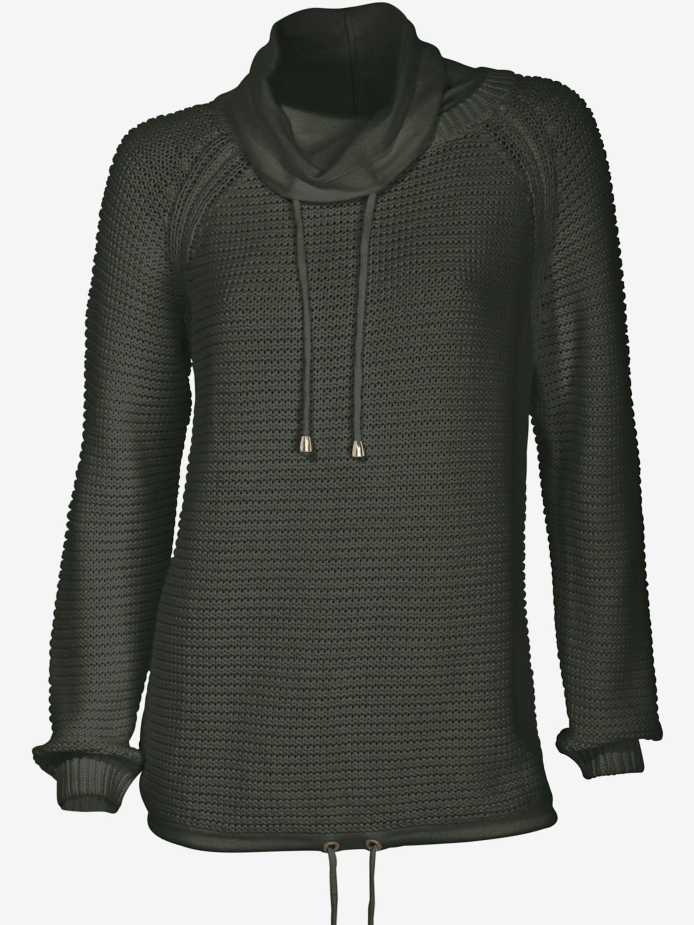 Camionneur tricot grosses mailles avec manches raglan