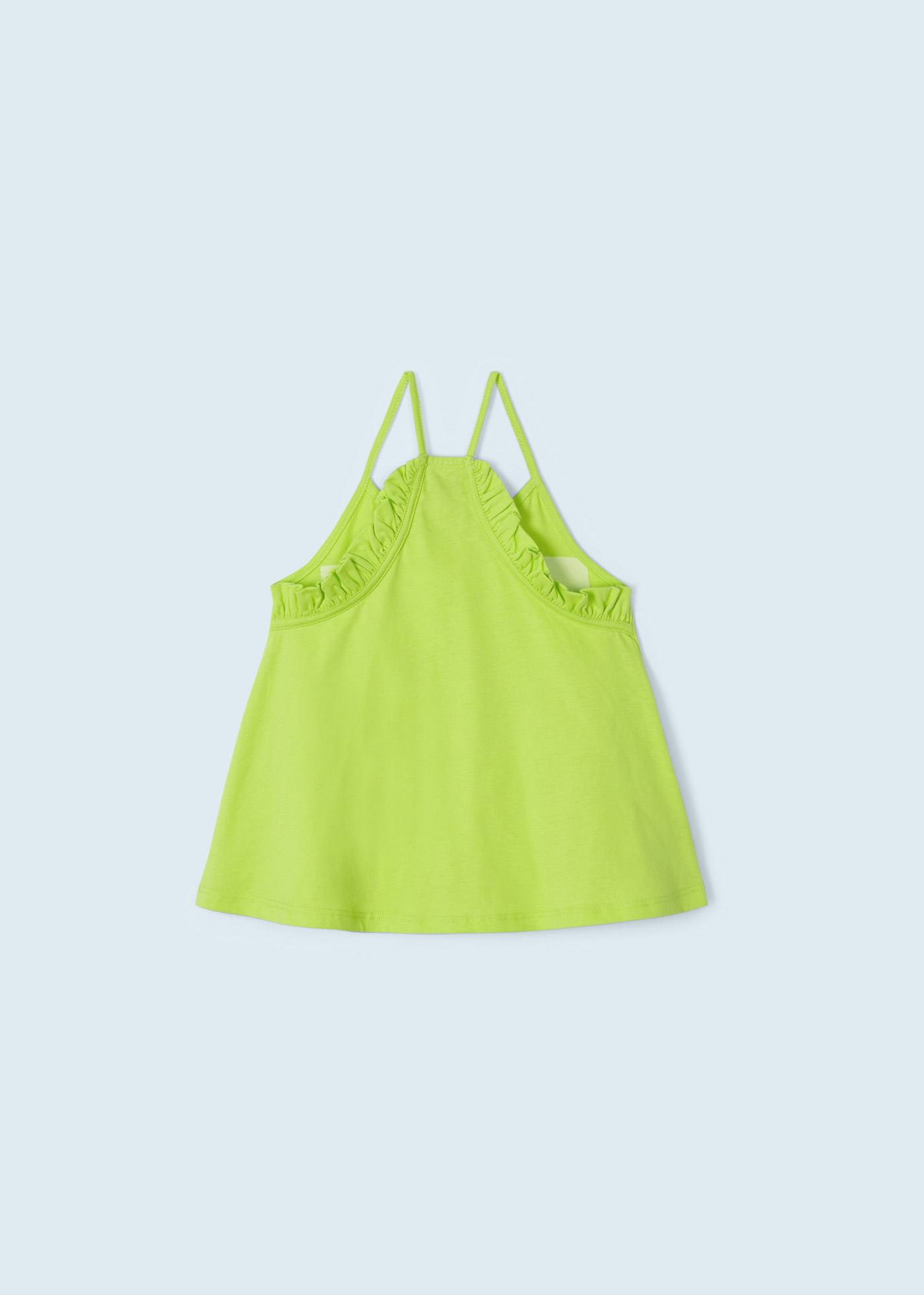 Regata de algodão com apliques para meninas