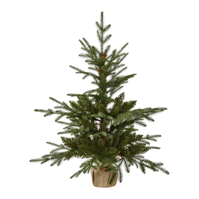 Lite juletre med dekket betongfot 90 cm