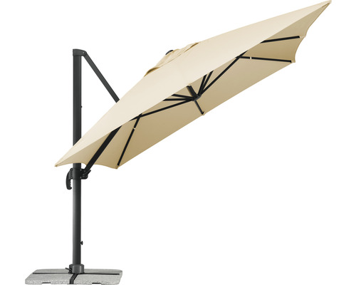 Schneider zweefparasol, tuinparasol Rhodos Grande, 300 x 400 cm, rechthoekig, naturel