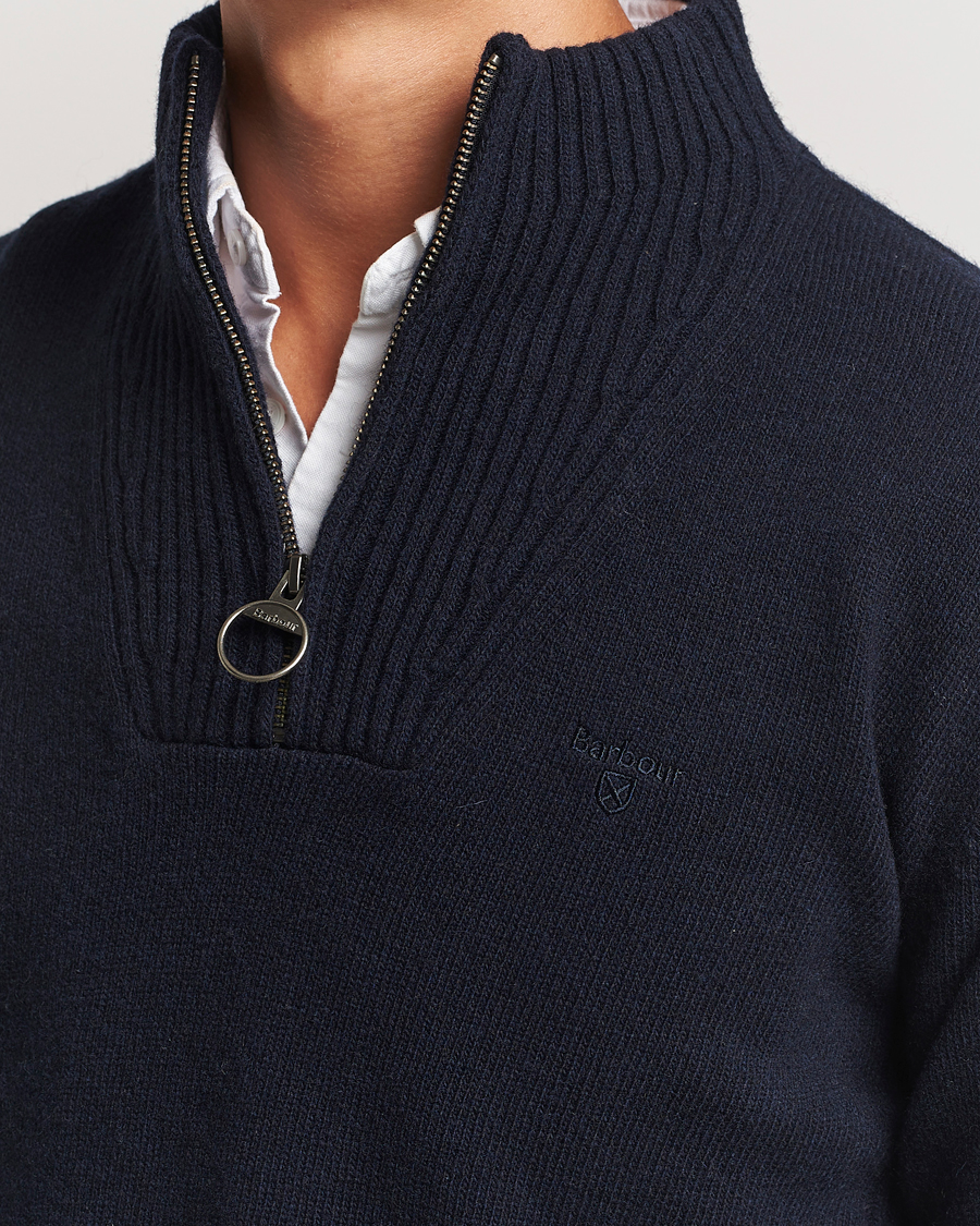 Barbour Lifestyle Essential Lambswool Half Zip Navy