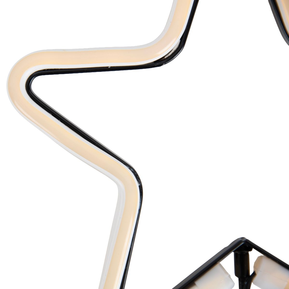 Kerst neon prikspot geel ster incl. LED met timer IP44 - Fura