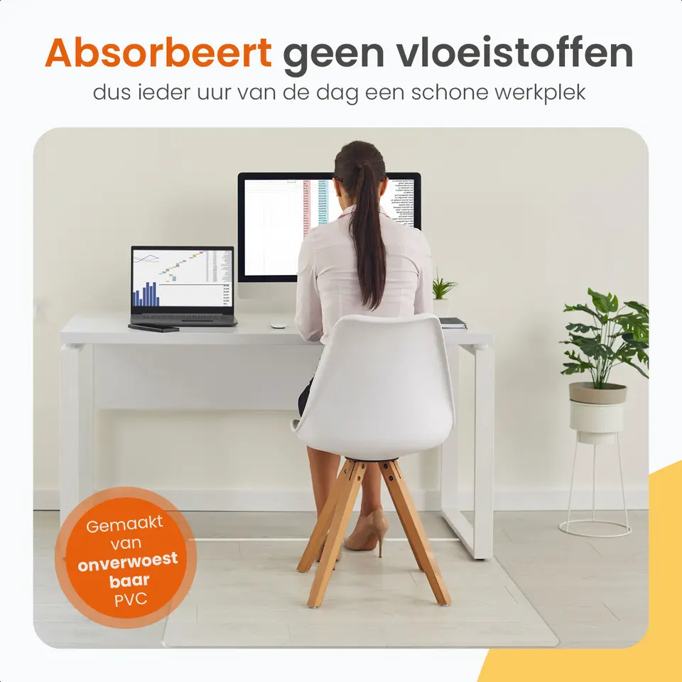 Goliving Vloerbeschermer bureaustoel - 90x120cm - Bureaustoelmat