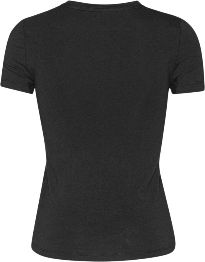 ROTATE Birger Christensen FITTED TWISTED T-SHIRT Black