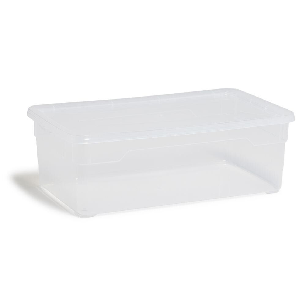 Lot de 4 box 11L plastique transparent
