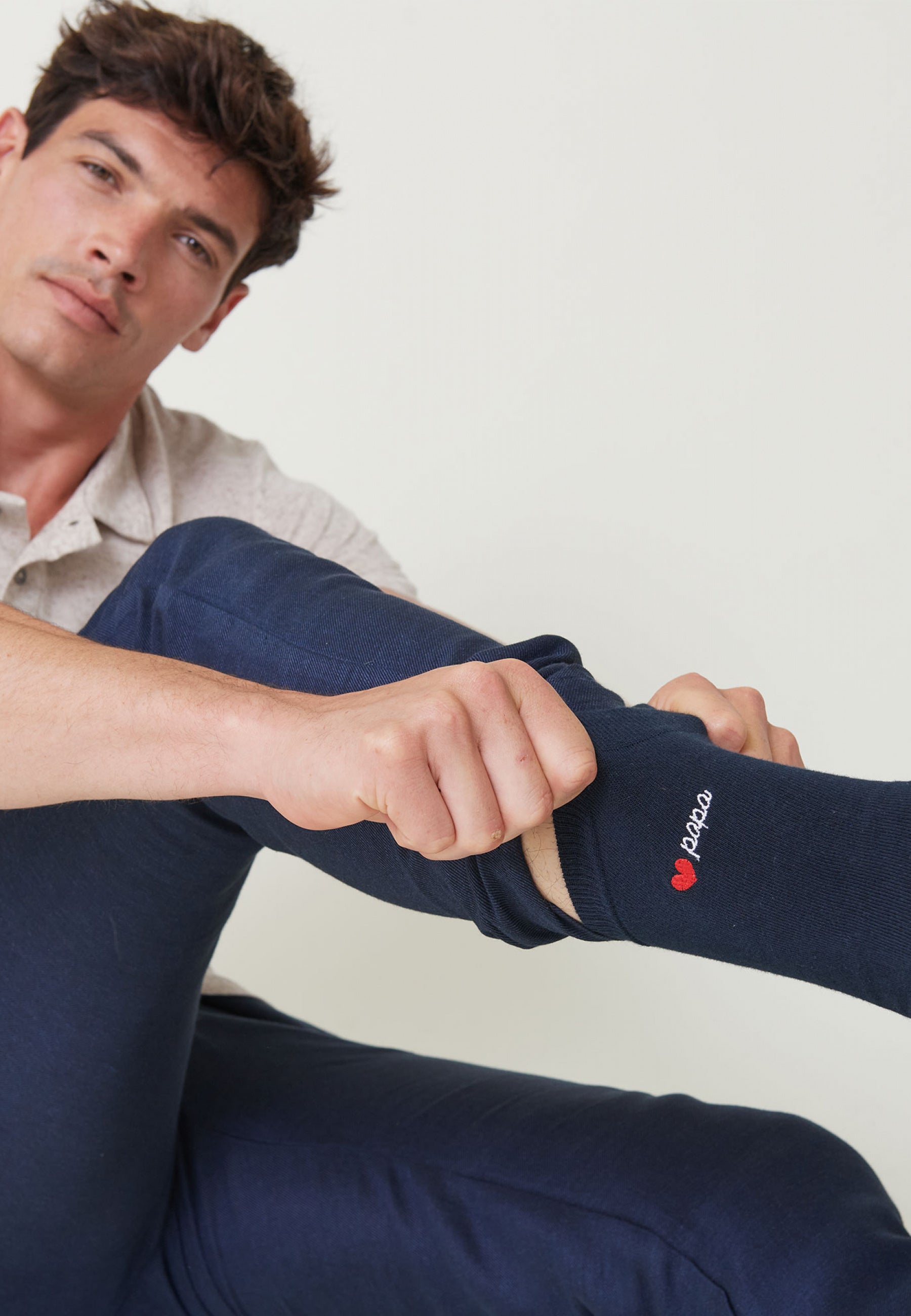Chaussettes mi-hautes mixtes en coton-Lucas Coeur